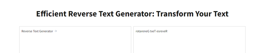 Reverse Text Generator
